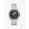 Oversized Callum Pavé Silver-Tone Watch MKO1240