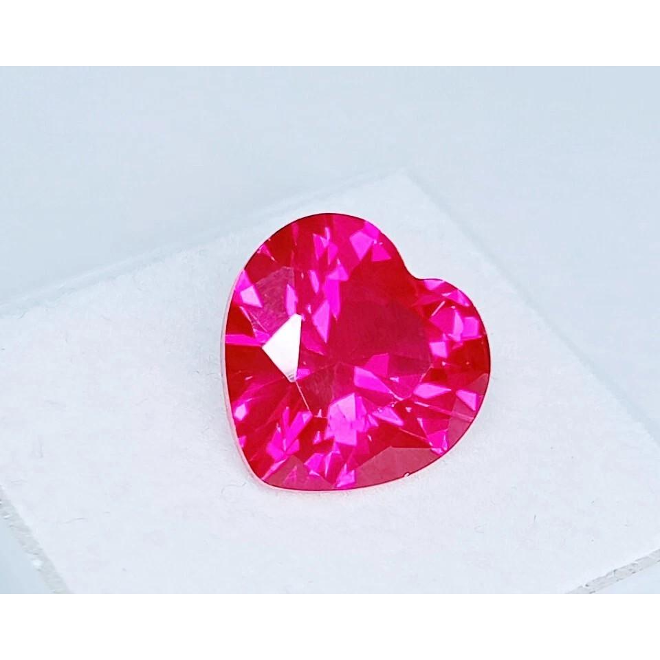 Natural A++ Ruby Red Mozambique 10-12 Ct Heart Cut Certified Beautiful Gemstone