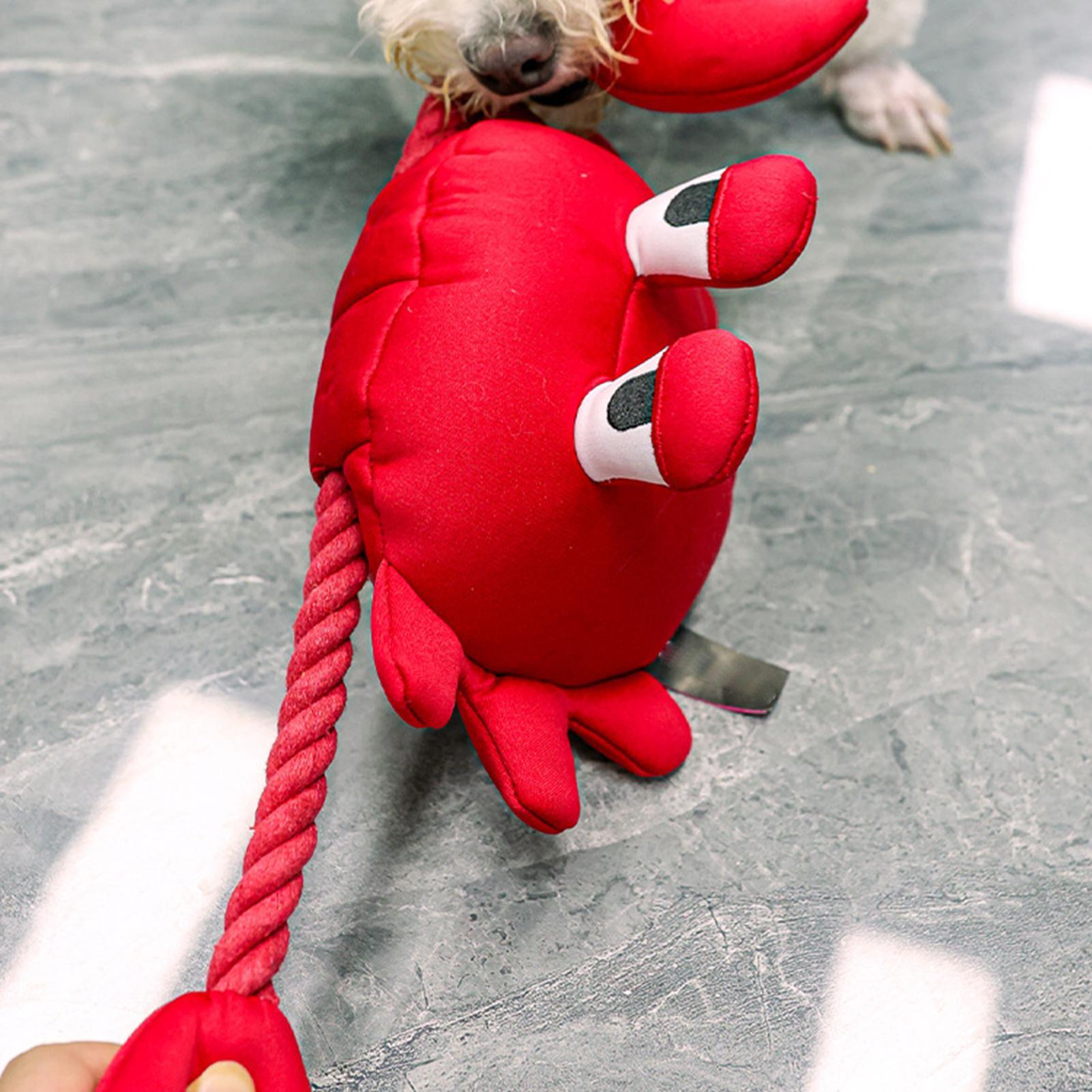 

Squeaky Dog Toys Red Crab Enrichment Pet Supplies Crinkle Puppy Toys for Teething for Medium Large Breeds Boredom Training Keep CN