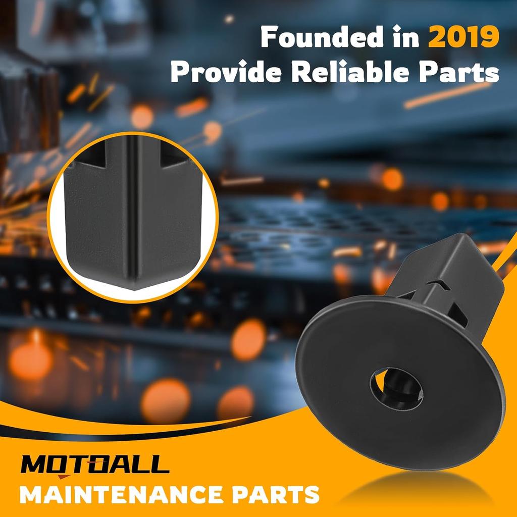 MOTOALL 90189-06013 MR971765 Hood Bumper Fender Liner Front Spoiler Trim Panel Shield Retainer Fastener M5.5#12 Screw Grommet Rivet Clips 9 X 9Mm