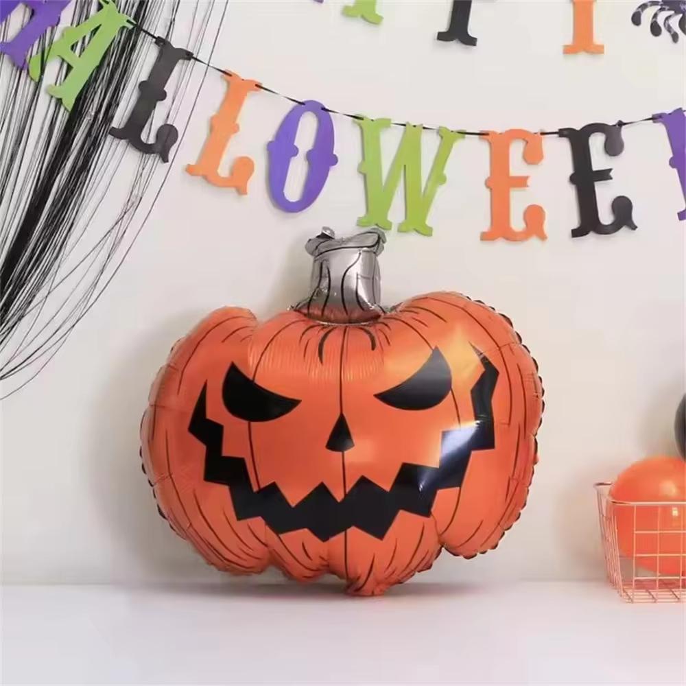 3pcs Halloween Pumpkin Balloons for Halloween Party Horror Theme Halloween Party, Haunted House, Room, Doorway Outdoor Decor
