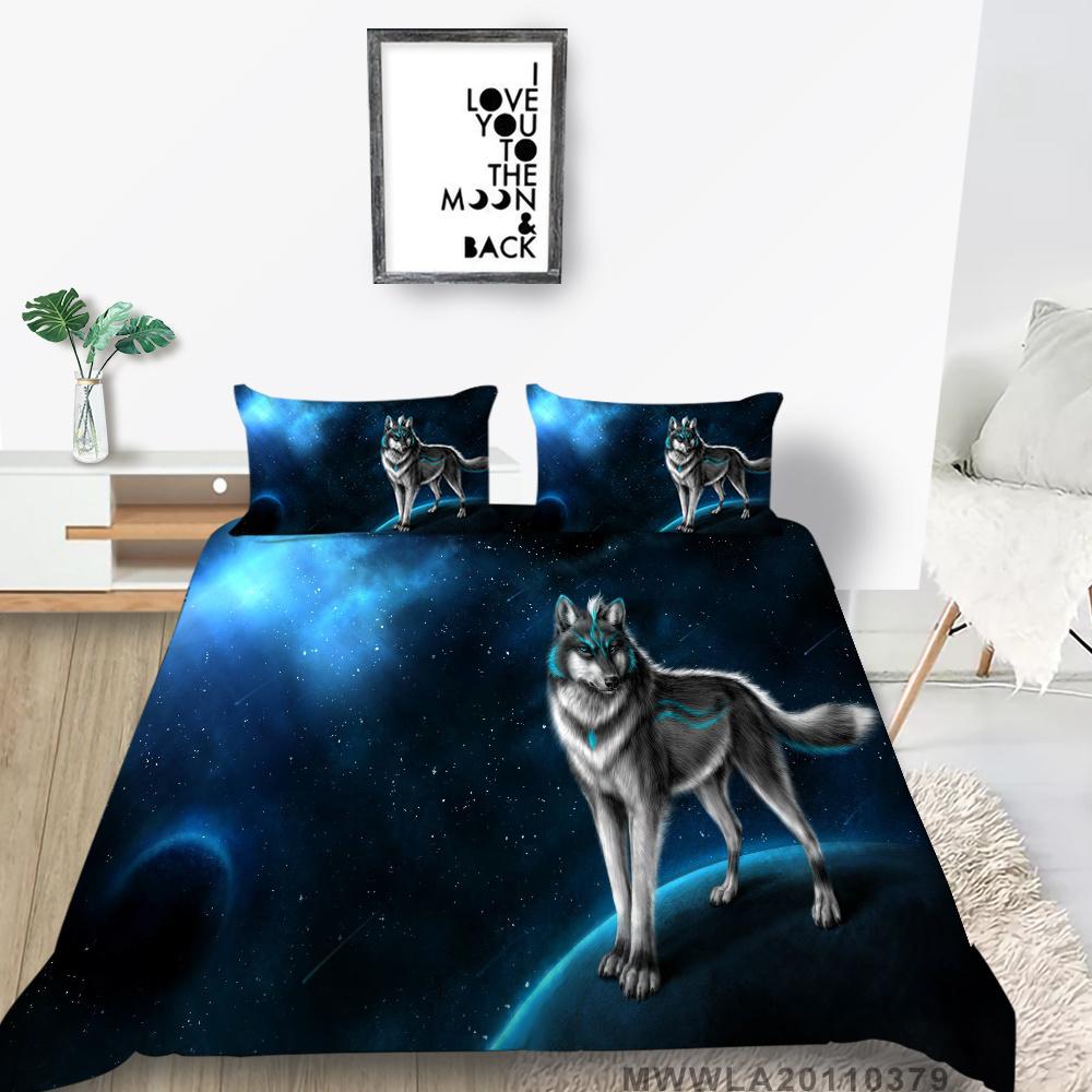 2023 neue Stil Doppel Größe Hause Bettwäsche 3D Wolf Druck Bettwäsche Abdeckung Anzug Einzigartiges Design Modische Bettwäsche Abdeckung Set Bettwäsche Abdeckung