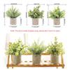 3pcs Potted Artificial Plant Fake Green Grass Leaves Artificial Simulation Plants Sets for Home