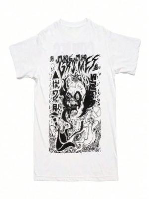 Grimes Visuelle Mode Lässig Rundhals Sommer Harajuku Täglicher Komfort Männer und Frauen Universelles Rundhals Kurzarm T-Shirt