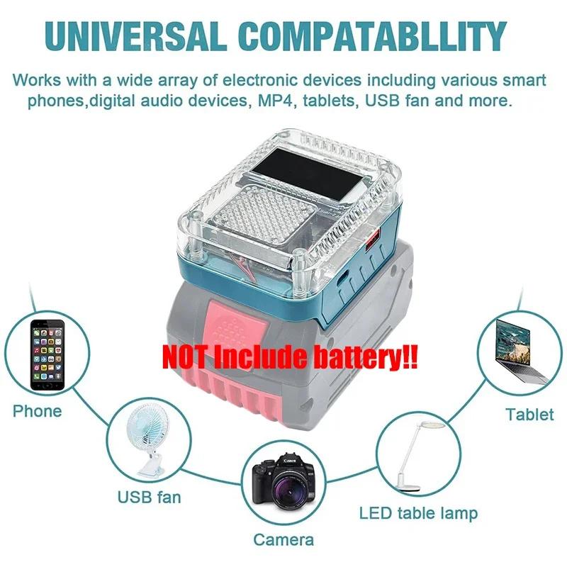 Li-Ion Battery Adapter Converter Digital Display Adapter Usb Type-C Power Supply 140W Pd3.1 For Makita Li-Ion Battery Charger