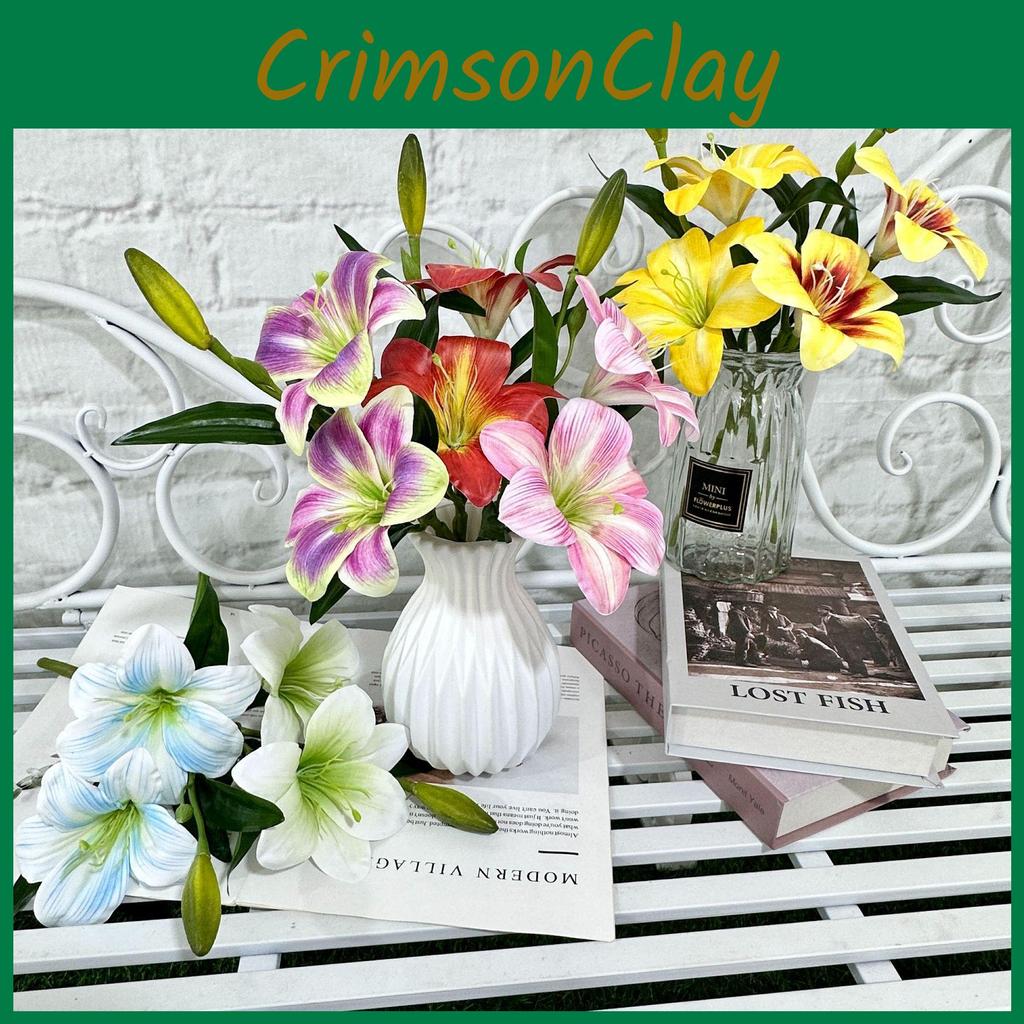 Flower Artificial Lily Wedding Hotel Restaurant Desktop Decoration Ornament Room