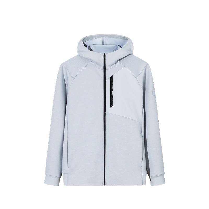 Anta Comfortable Hooded Casual Sports Cardigan Simple Sweatshirt Men Tops 152537704N-2