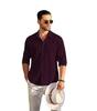 Men's Casual Button Down Shirts Long Sleeve Linen Shirt Fashion Textured Beach Summer Shirt