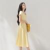 Sancai 2026 Summer French Square Neck A-Line Long Dress