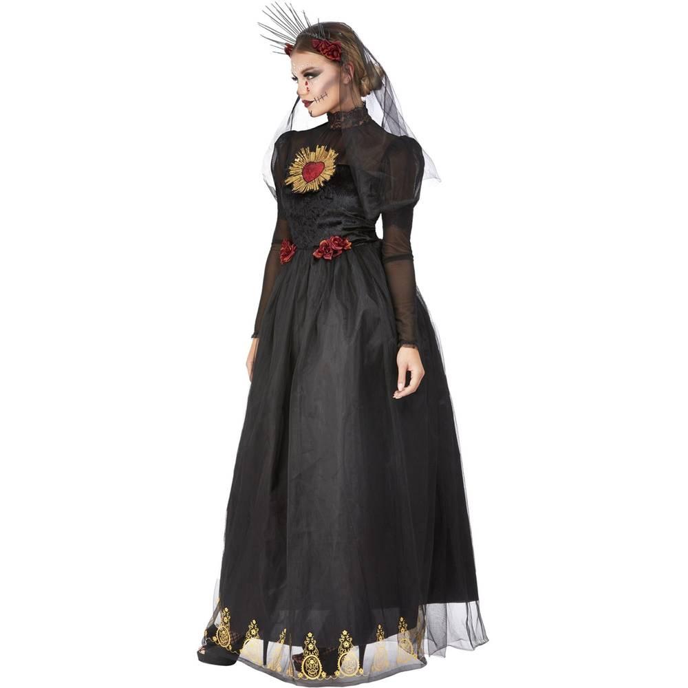 Smiffys Womens/Ladies Deluxe Bride Sacred Heart Day Of The Dead Costume