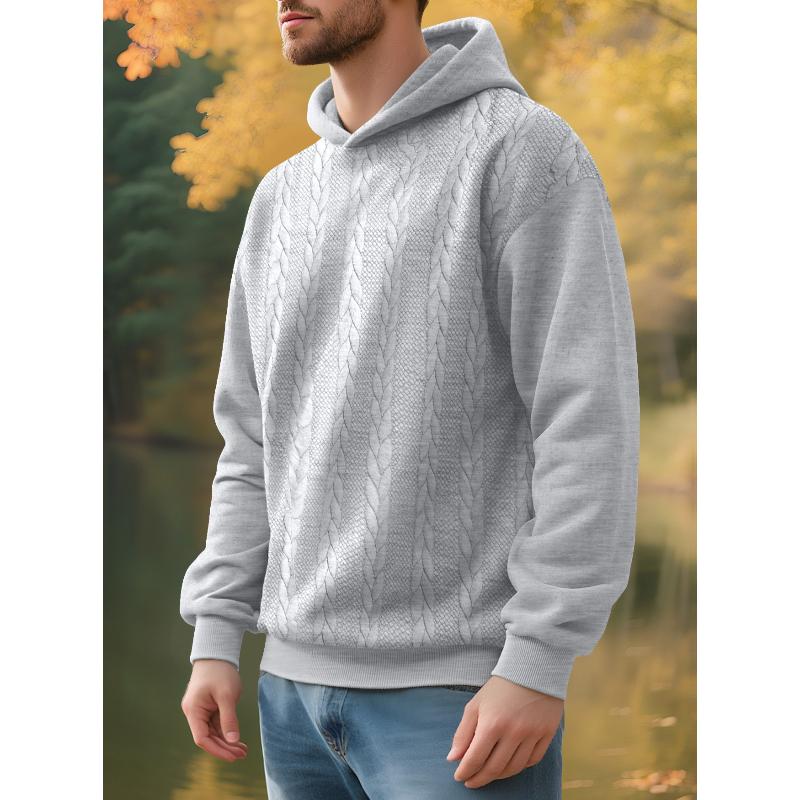 

Men s Casual Hoodie Pullover Sweatshirts Hoodie Solid Color Long Sleeve Hooded Sweat Shirt Fall Thermal Texture Pullover Tops for Men S светло-серый