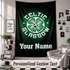 Custom Tapestry Wall Hanging, Celtic FC Personalized Name Text Home Wall Decor