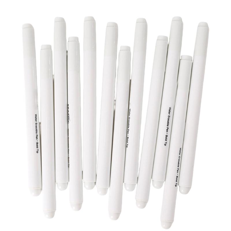 

12 Pcs Washable Fabric Markers Erasable Sewing Markers Water Soluble Pen Fabric Marking Pen Sewing Supplies for Quilting