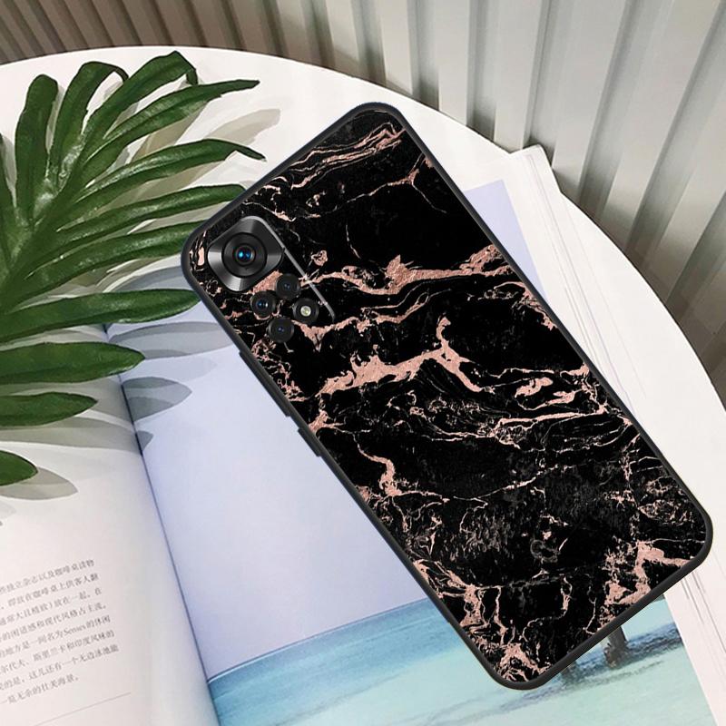Teal Blue Gold Agate Marble Funda For Xiaomi Redmi Note 13 10 11 12 14 15 Pro Plus Case For Redmi 15C 12C 13C 14C 10C 15