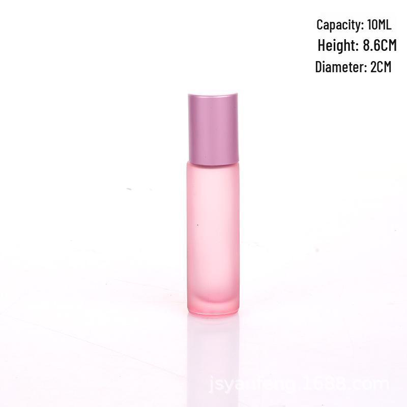 Frosted Roll-on Essential Oil Bottle - Colored Glass Perfume Roller, Eye Cream Massage Stick