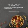 Stainless Steel  Pot With Double Handles Food Grade Perfect For Cooking Ramen Seafood Home Restaurant Use