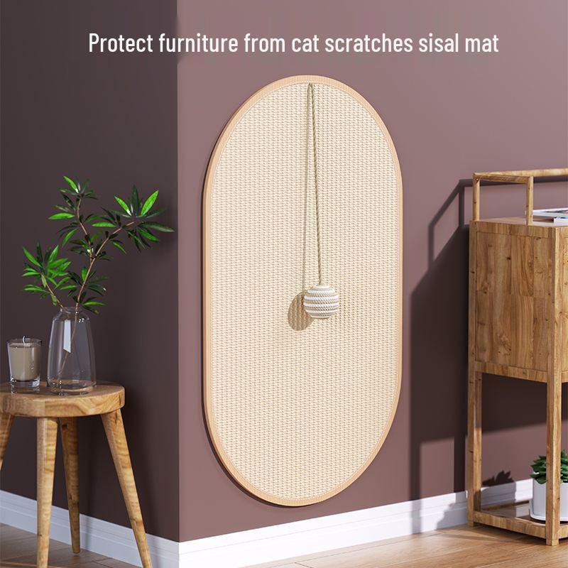 Wall-Mounted Sisal Cat Scratch Pad: Durable, Non-Shedding, Anti-Scratch, Sofa Protection