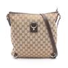 Used Abbey GG Canvas Shoulder Bag 131326 Canvas Leather Beige Brown Used Women