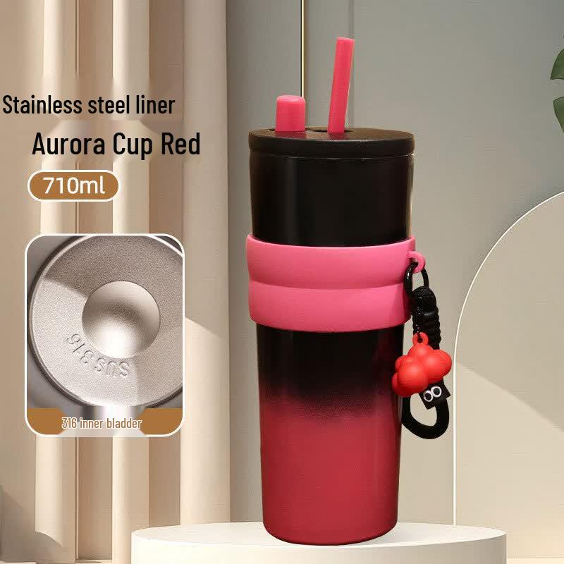 Sushui 710ml 316 Stainless Steel Insulated Straw Tumbler
