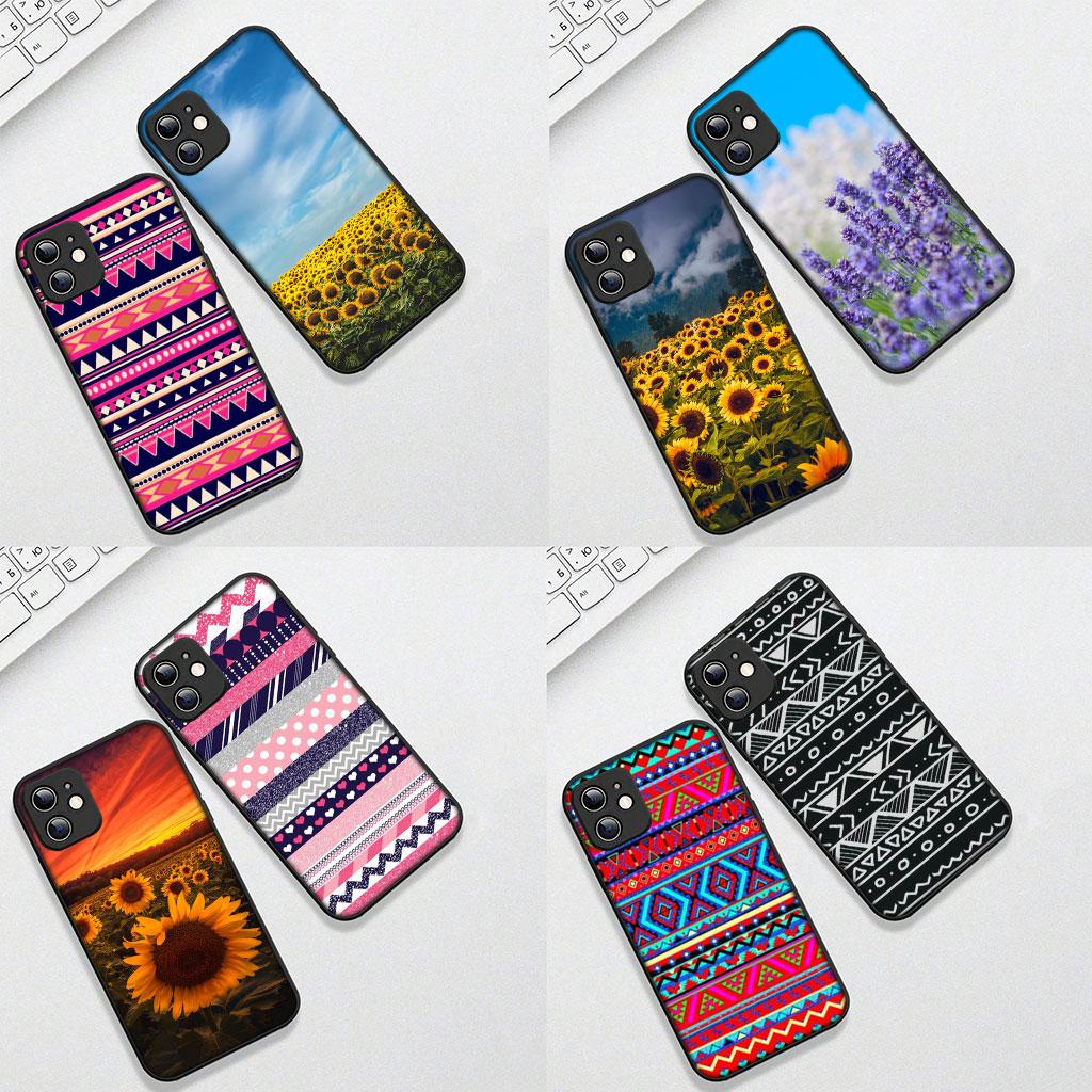 Cover for Apple iPhone 17 16 14 15 Pro Max Plus 15+ 16E XR ProMax Air 16+ Coque Phone Case Sunflower Aztec Tribal Tribe Colorful