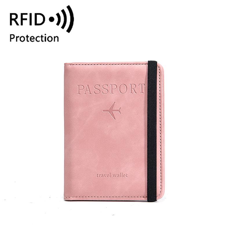 Cross-Border PU Leather RFID Passport Holder & Travel Wallet