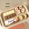 Cute snack-themed eraser set, creative erasers.