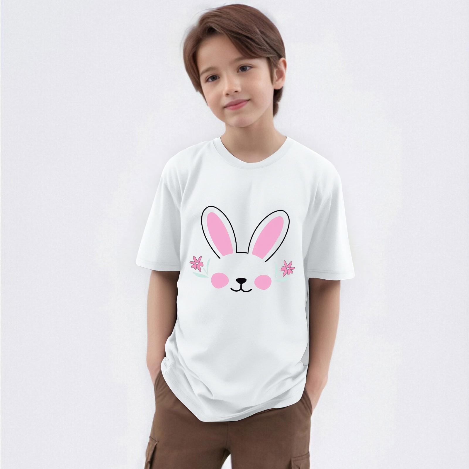 

Детская футболка с круглым вырезом и короткими рукавами 130 белый