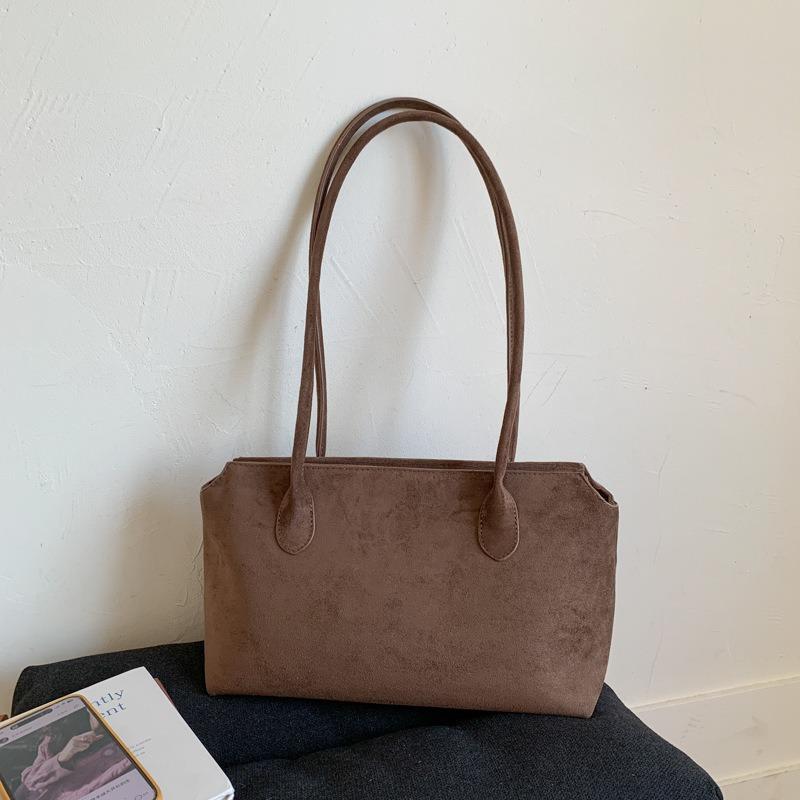 Suede Bag Women's Large-capacity New Autumn and Winter Casual Shoulder Underarm Bag Commuter Tote Bag