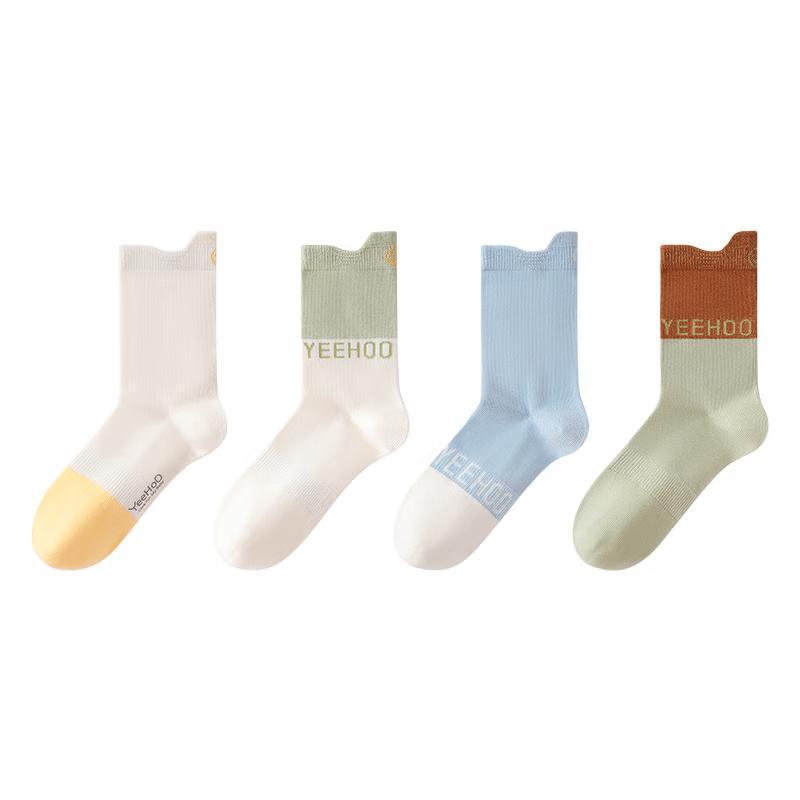 YEEHOO Children s 7A Antibacterial Mid-Calf Socks F