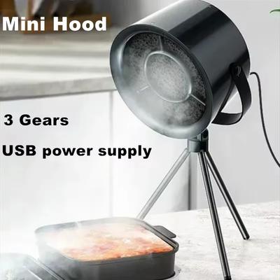 Neue USB Desktop Mini Dunstabzugshauben Tragbarer Abluftventilator Kleine Küchenhaube Abzugshaube Barbecue Große Saugkraft Kochfeldhaube