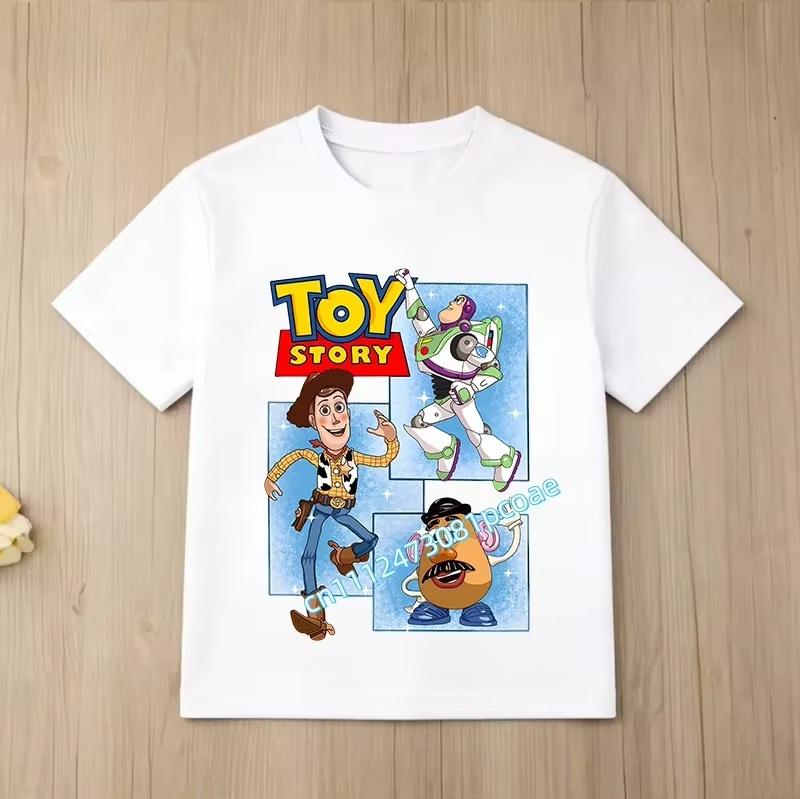 Cotton short-sleeved children's toy cartoon print boys'sports shirt for ages 1-12, casual top summer T-shirt with cartoon design