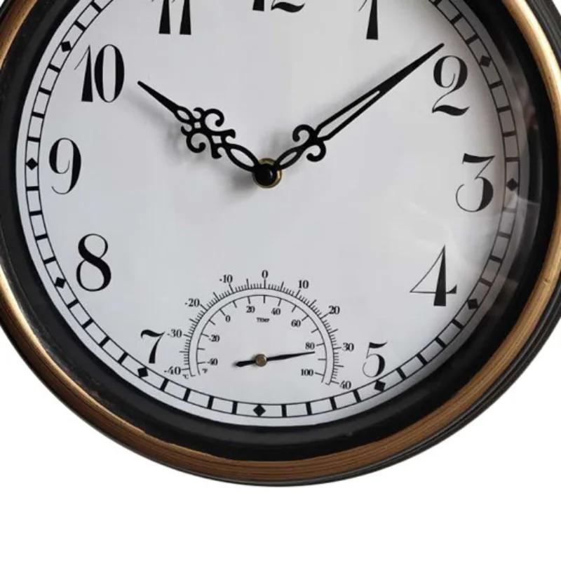 12 Inch Outdoor Waterproof Wall Clock Creative Retro Garden Courtyard Decorative Clock Living Room Bedroom Quartz Wall Watch