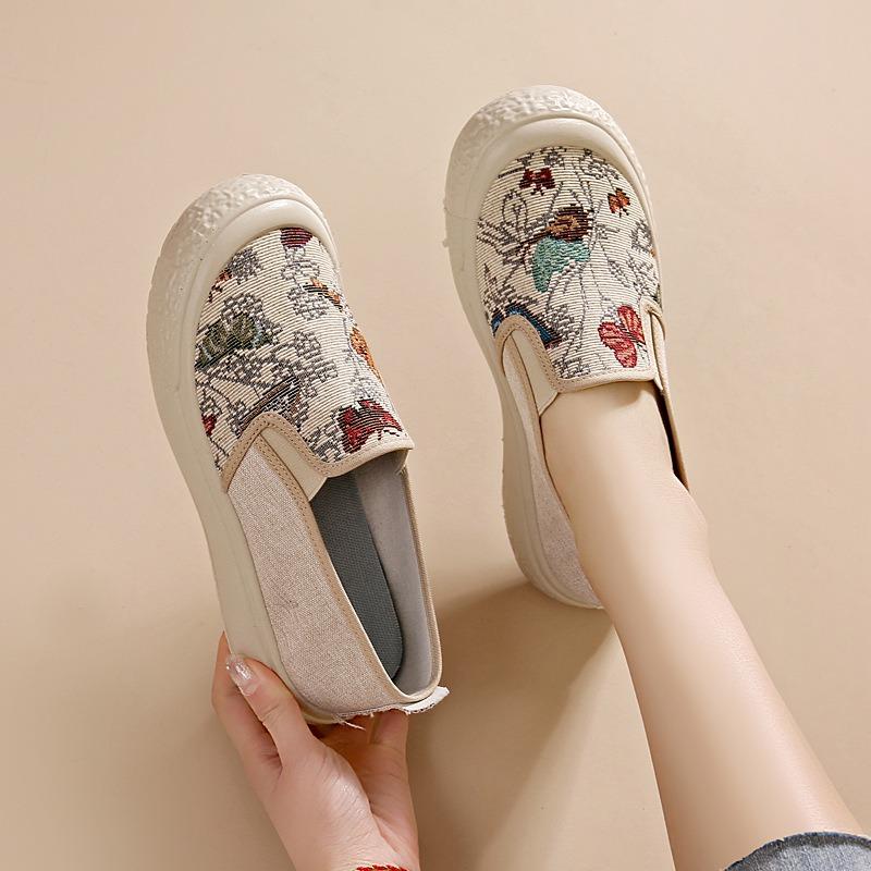 New Women's Shoes Platform Fisherman Shoes Casual Single Shoes Shallow Mouth Flat Shoes One Pedal Lazy Tide Shoes Female Student Shoes