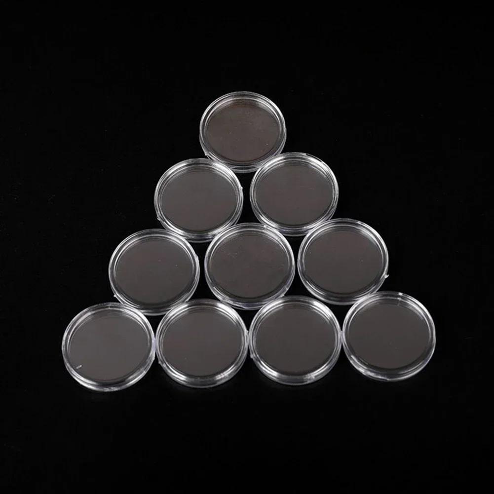 100pcs 25-39mm Transparent Plastic Coin Holder Coin Collecting Box Case For Coins Storage Capsules Protection Boxes Container
