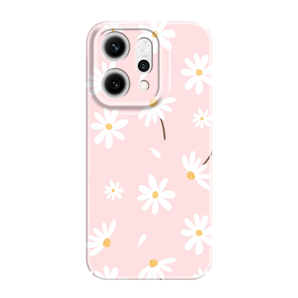 Simple Daisy Phone Case For OPPO Reno 14 14F 13 13F 12 12F 11 11F 10 8 8Z 8T 7 7Z Pro 4G 5G Film Hard Cover