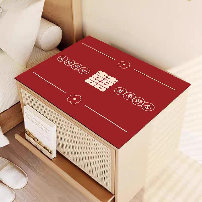 Чехол на прикроватную тумбочку из диатомовой грязи, пыленепроницаемый, впитывающий воду, для спальни, свадебного украшения, скатерть, универсальный чехол 40x40cm