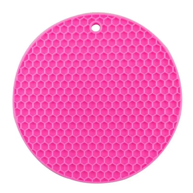 1pc Silicone Insulation Mat Honeycomb Pot Holder Non-slip Heat-resistant Place Coaster