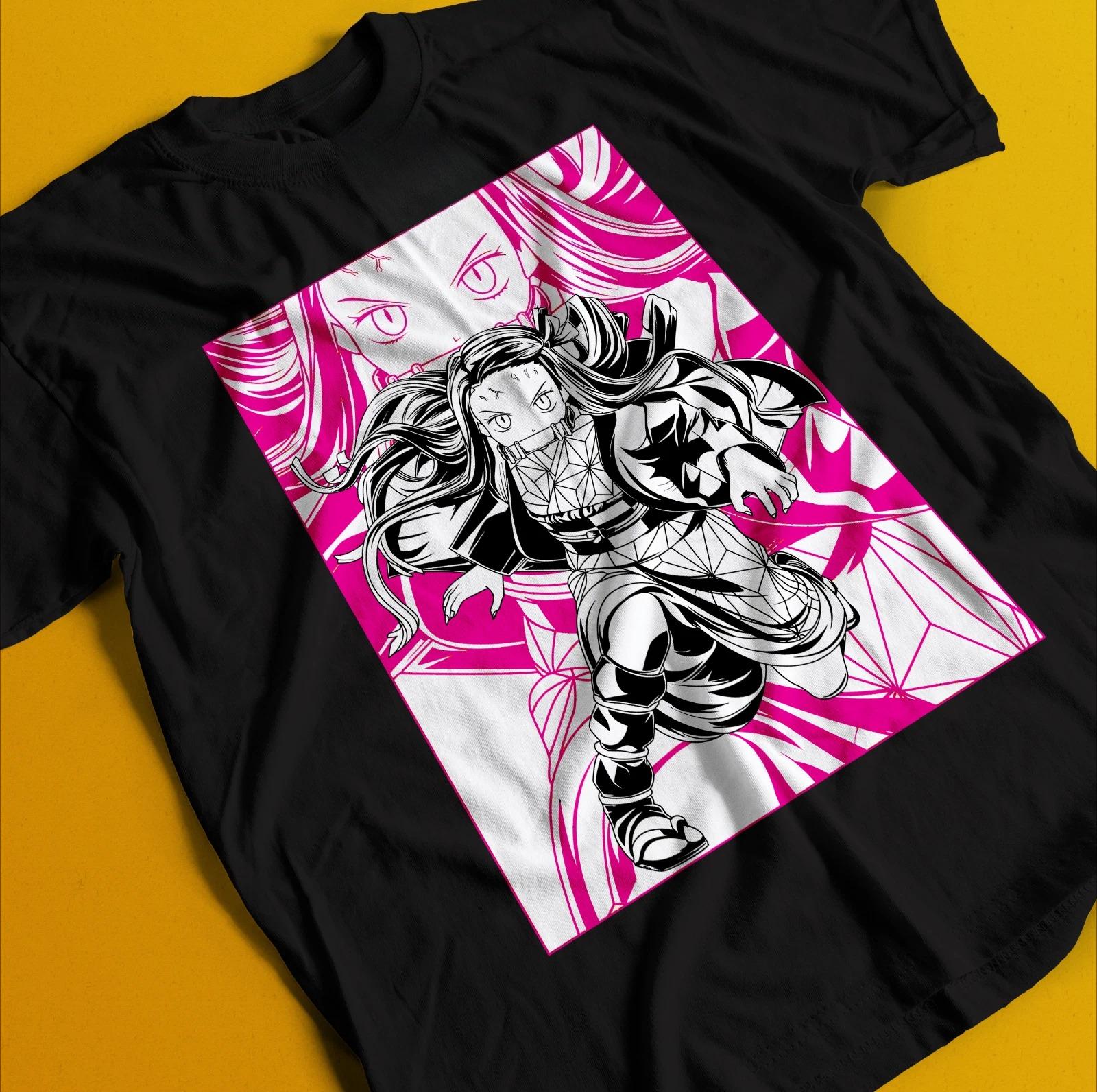 Demon Slayer Shirt Nezuko Tshirt Tanjiro TShirt Muzan Doma Tee Inosuke Zenitsu Summer Unisexs and Womens Breathable Tshirt Top S