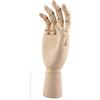 Flms Love Home 12 Inch Wooden Hand Model Flexible Moveable Fingers Manikin Hand Figure Right Hand Model for Drawing, Sketching, Painting