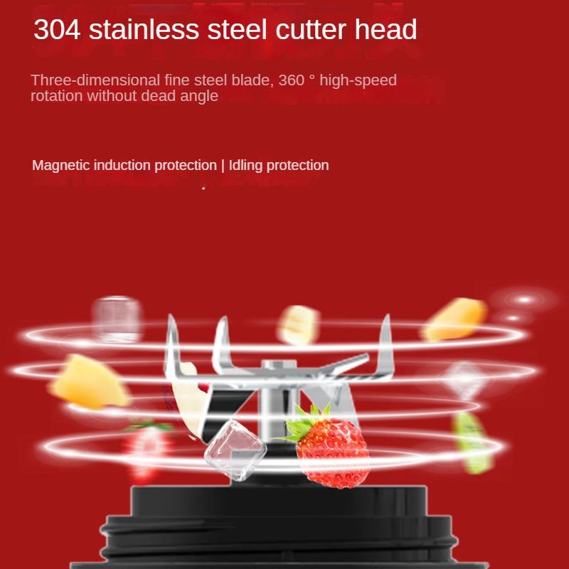 Odšťavňovač 600 ml velkokapacitní nádoba na šťávu dobíjecí Praktický multifunkční stroj na vaření ovoce s drceným ledem