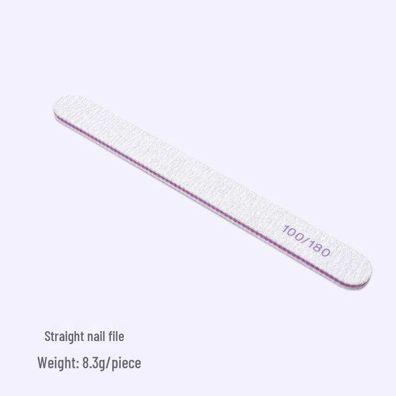 

Double-Sided Gray Nail File: Durable Sandpaper Strip for Shaping and Repairing Nails.