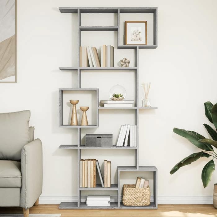 VidaXL Bookcase Sonoma Grey 92x29x188 Cm Engineered Wood, Bookcase, Bookshelf, Shelf, Cabinet of 3310321