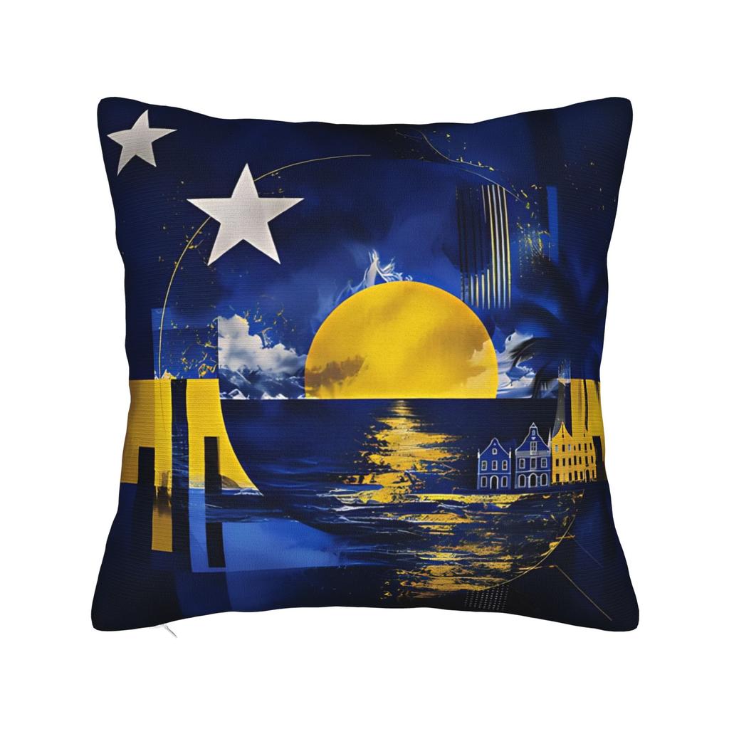 TEAM CURACAO Soccer Sport Square Pillowcases Polyester Sofa Cushion Cover Cute Decor Pillow Cover