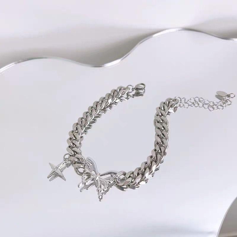 2025 New Hot-Selling Butterfly Cuban Bracelet Star Hand Jewelry Niche Design Light Luxury Bracelet S228