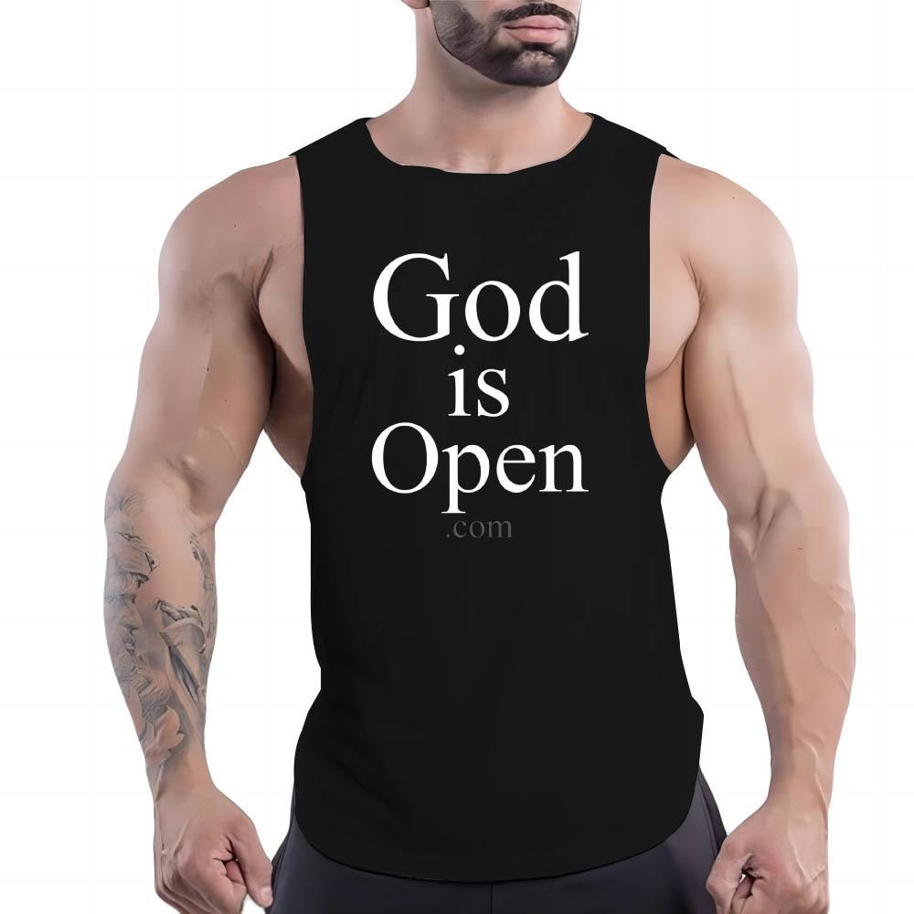 Summer Adult Men'S Casual Sports Crew-Neck Vest Creative Alphabet 2d Print Simple Fashion Trend Breathable Sleeveless T-Shirt