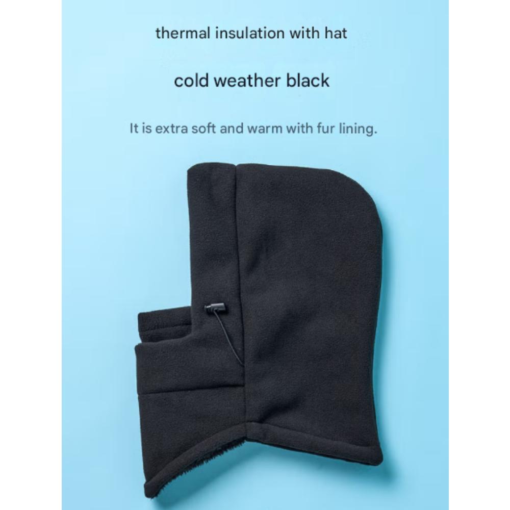 

Hooded Thermal Earmuffs / Balaclava (Black)