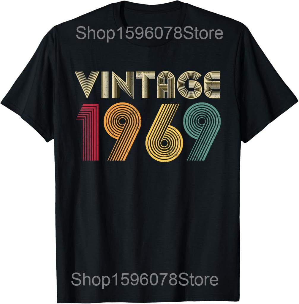 Vintage 1969 56th Birthday Gift Retro 56 Years Old T Shirts Men Humor Streetwear Tee Shirt Short Sleeve Unisex Loose Clothing