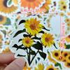 50Pcs Sunflowers Stickers DIY Aesthetic Flowers Vinyl Decals Stickers for Water Bottle Laptop Cup Luggage Flasks Stickers