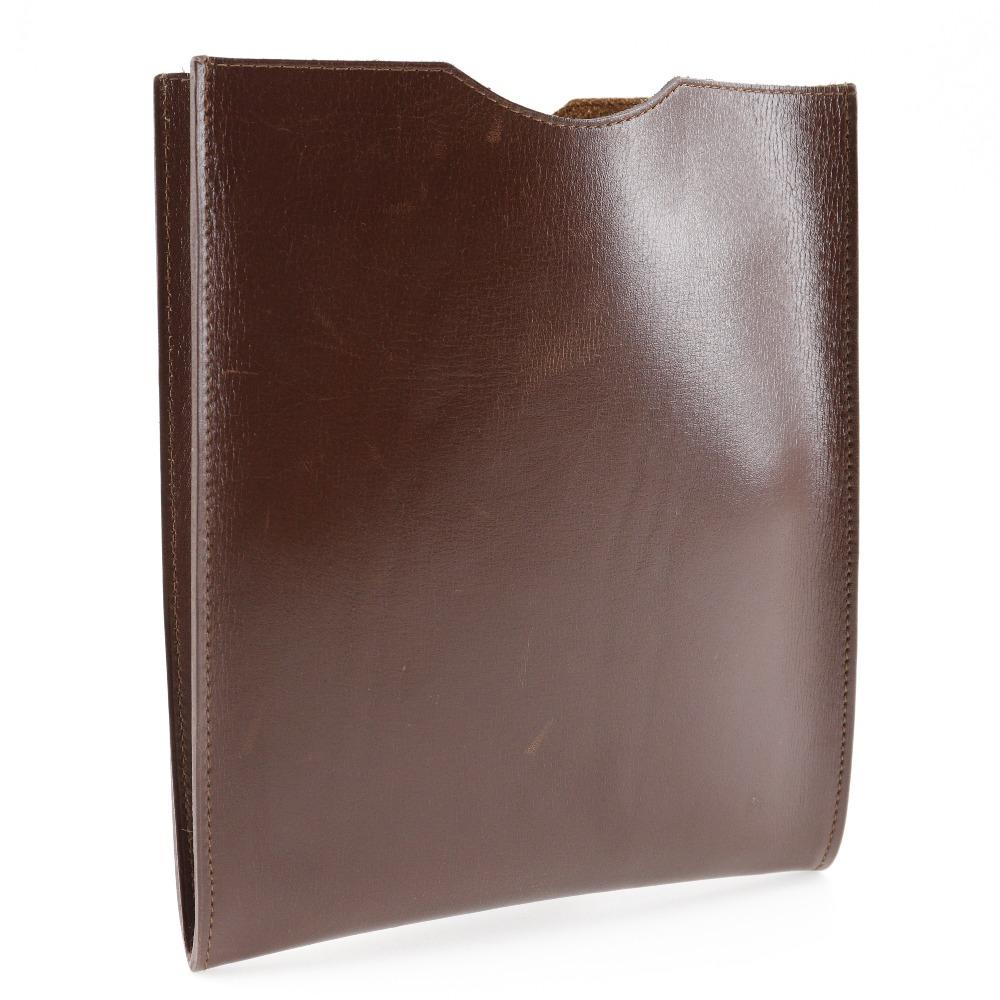 Hermes Omenito Umhängetasche Braun Kalbsleder Unisex Gebraucht