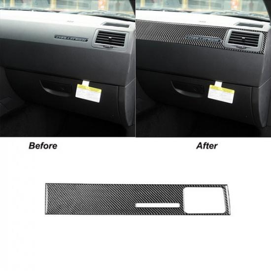 For Dodge Challenger 2008-2014 Carbon Fiber Co-pilot Dashboard Panel Cover Trim